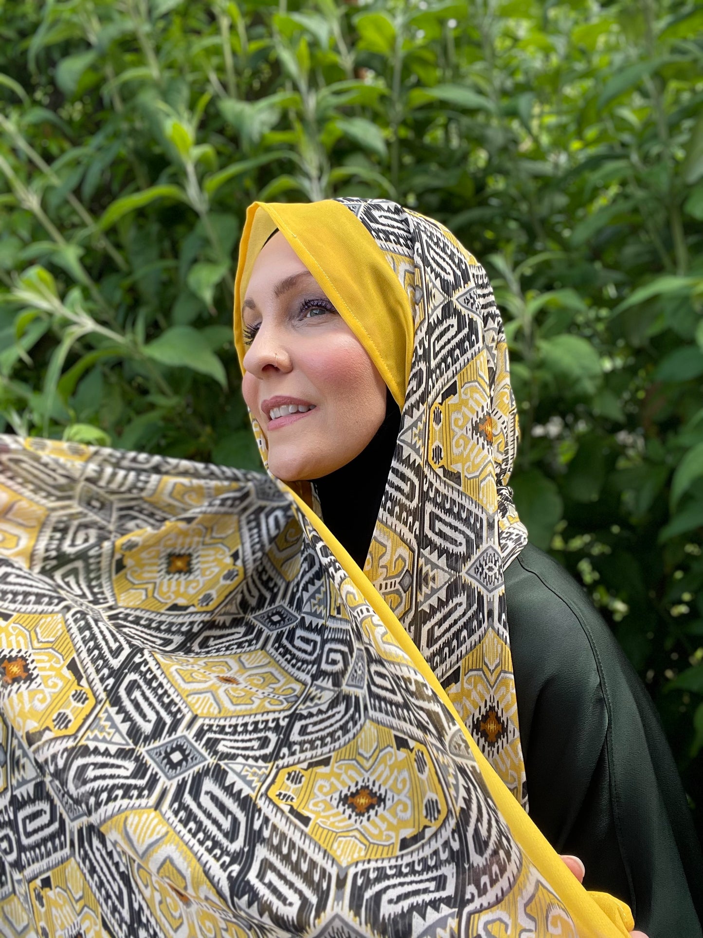 Limited Edition Georgette Chiffon Hijab: Italian Dandelion