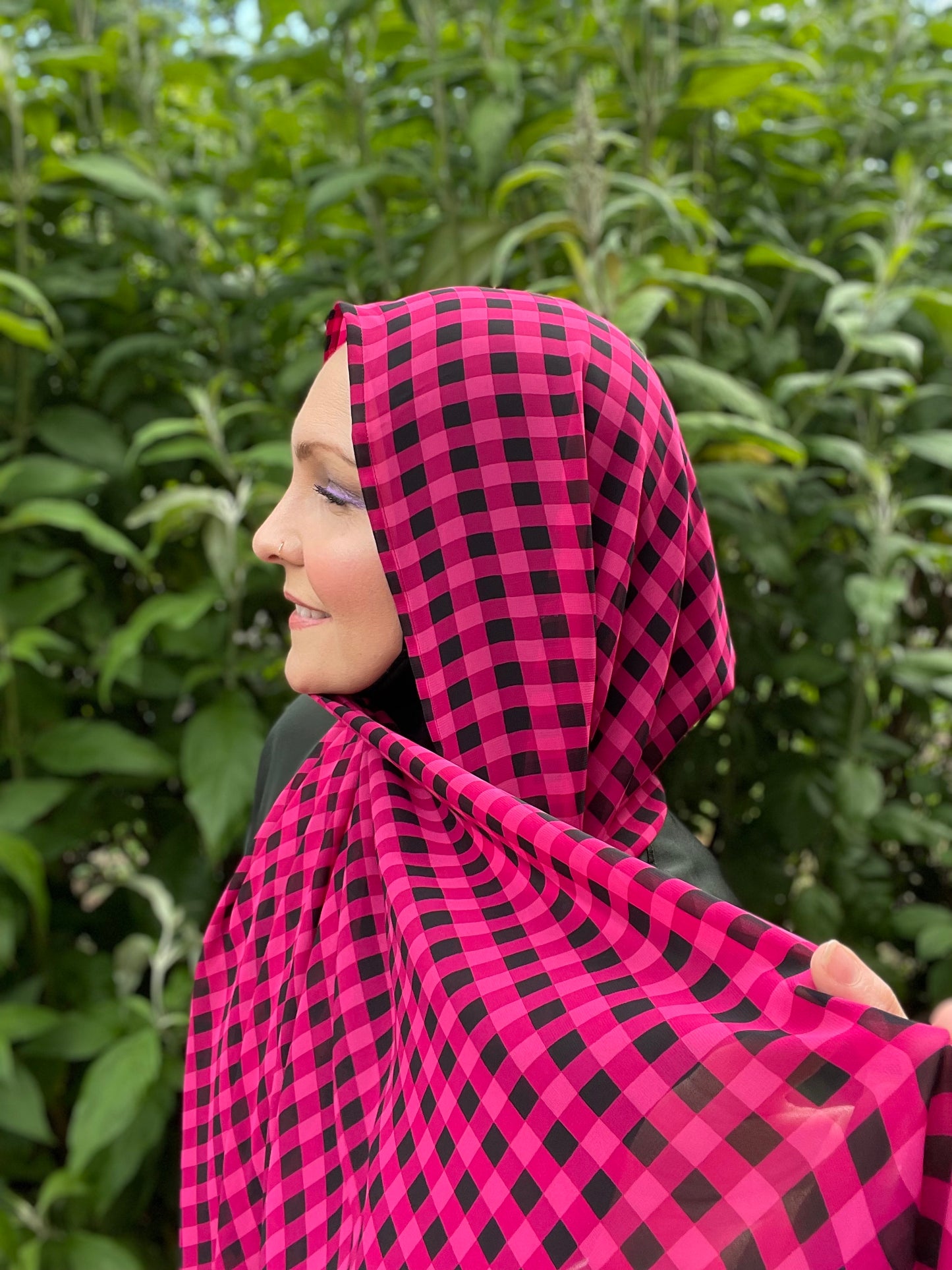 Limited Edition Chiffon Hijab: Lollipop Gingham