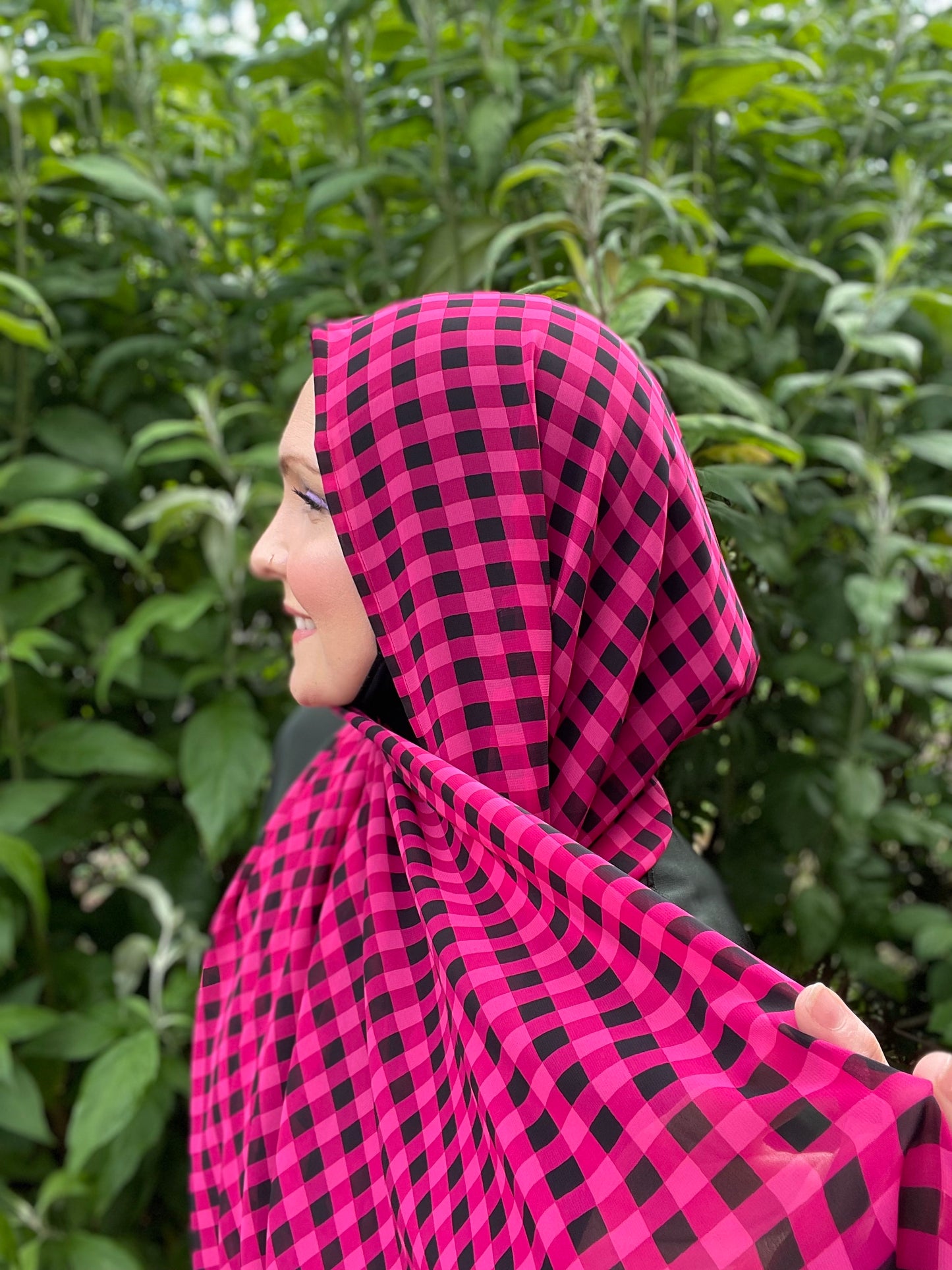 Limited Edition Chiffon Hijab: Lollipop Gingham