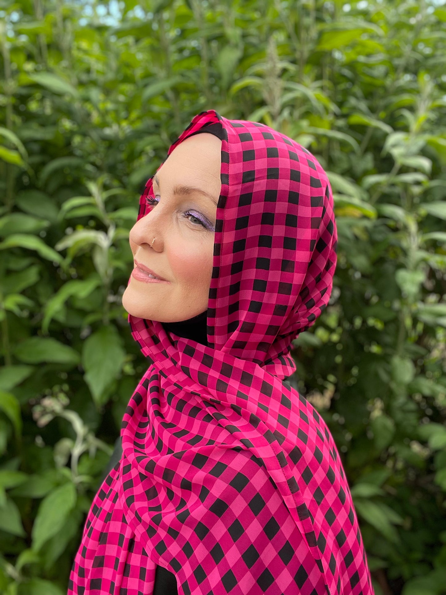 Limited Edition Chiffon Hijab: Lollipop Gingham