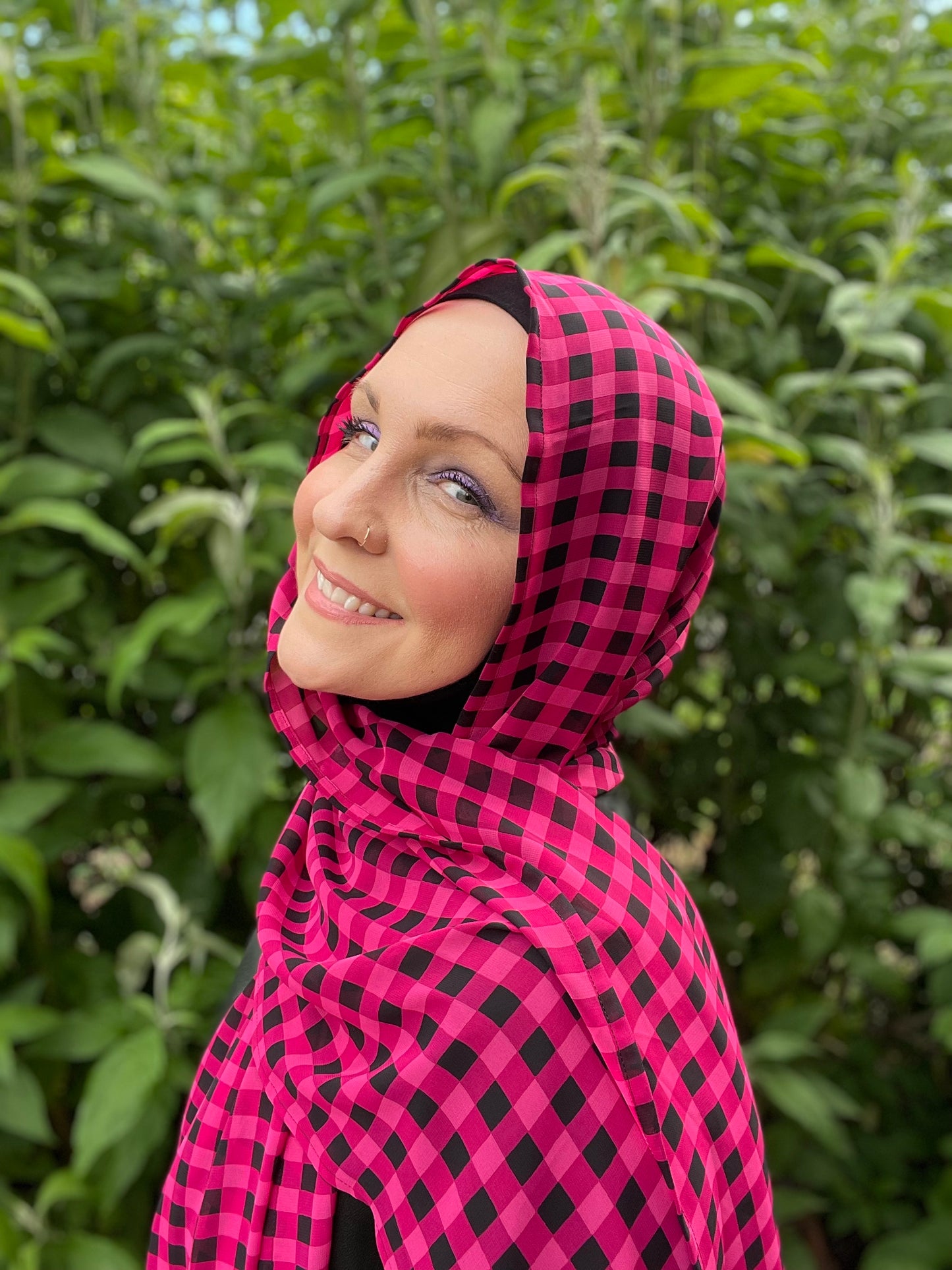 Limited Edition Chiffon Hijab: Lollipop Gingham