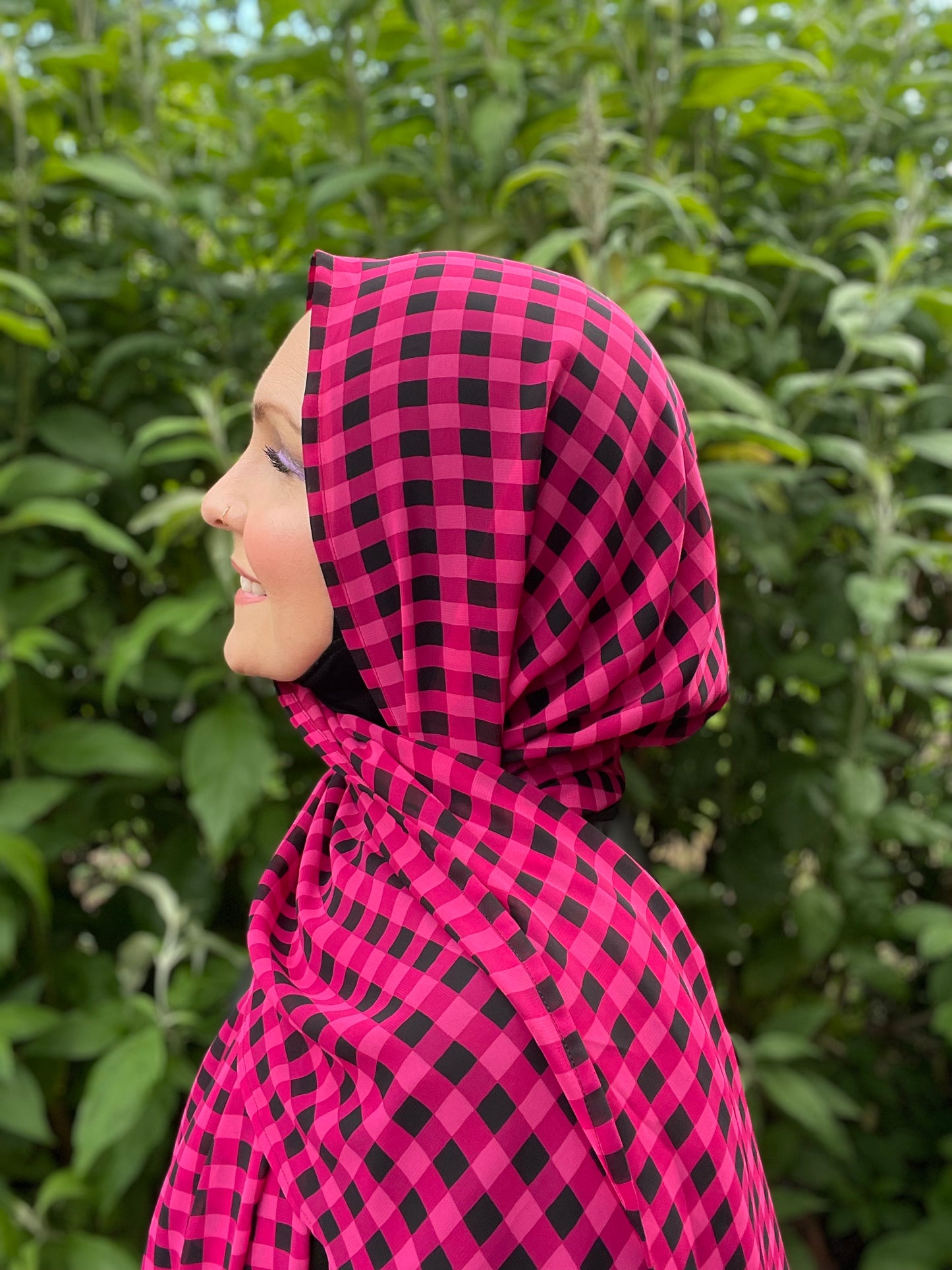 Limited Edition Chiffon Hijab: Lollipop Gingham