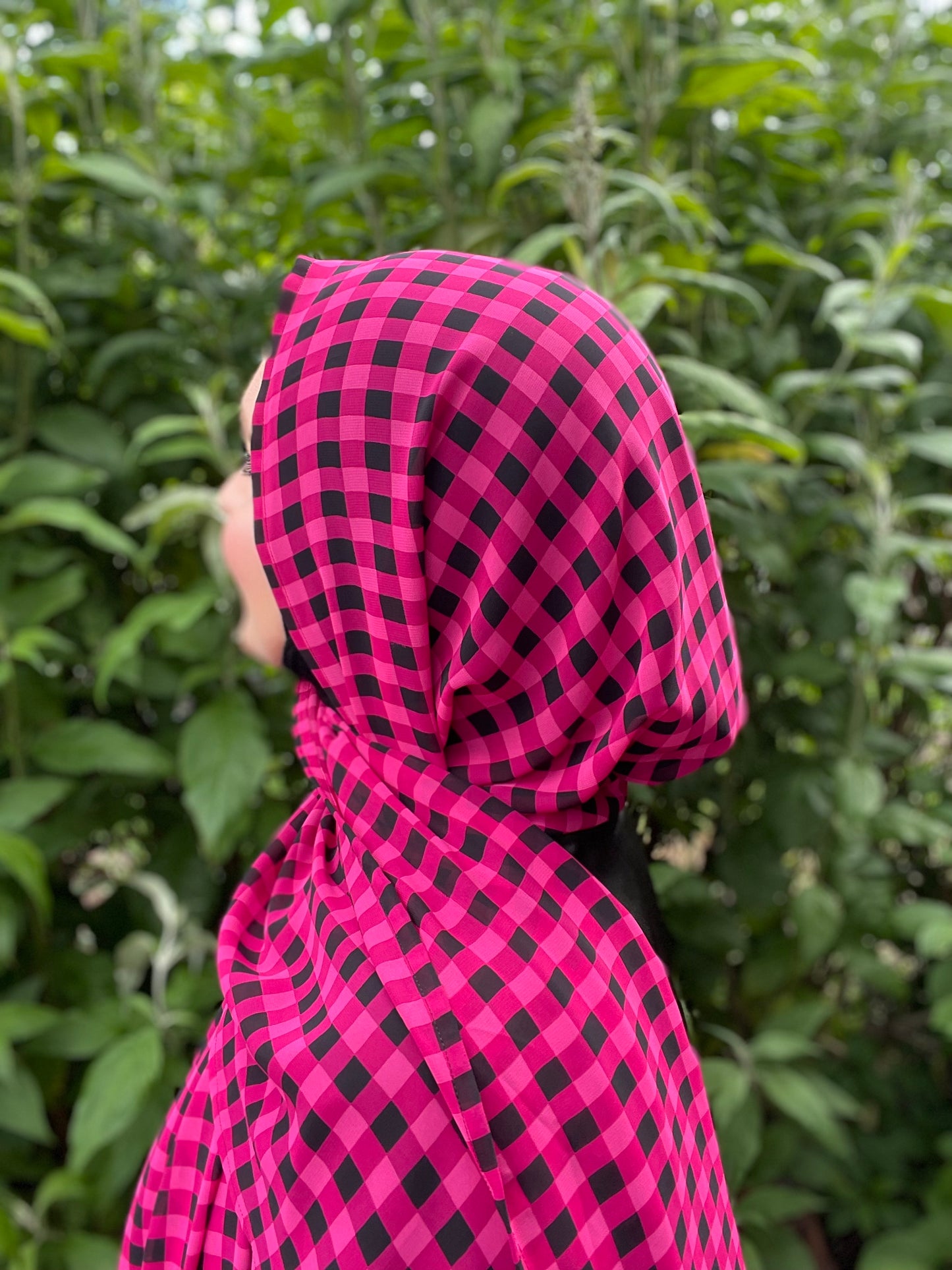 Limited Edition Chiffon Hijab: Lollipop Gingham