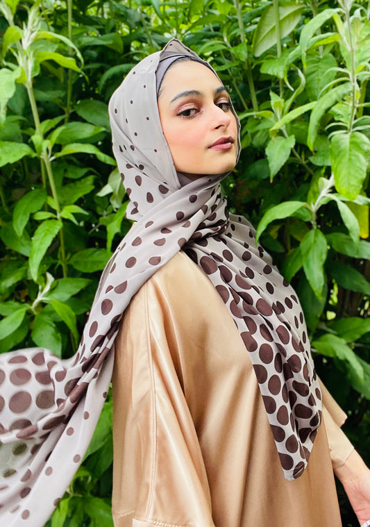 Limited Edition Chiffon Hijab: Chocolate Covered Espresso