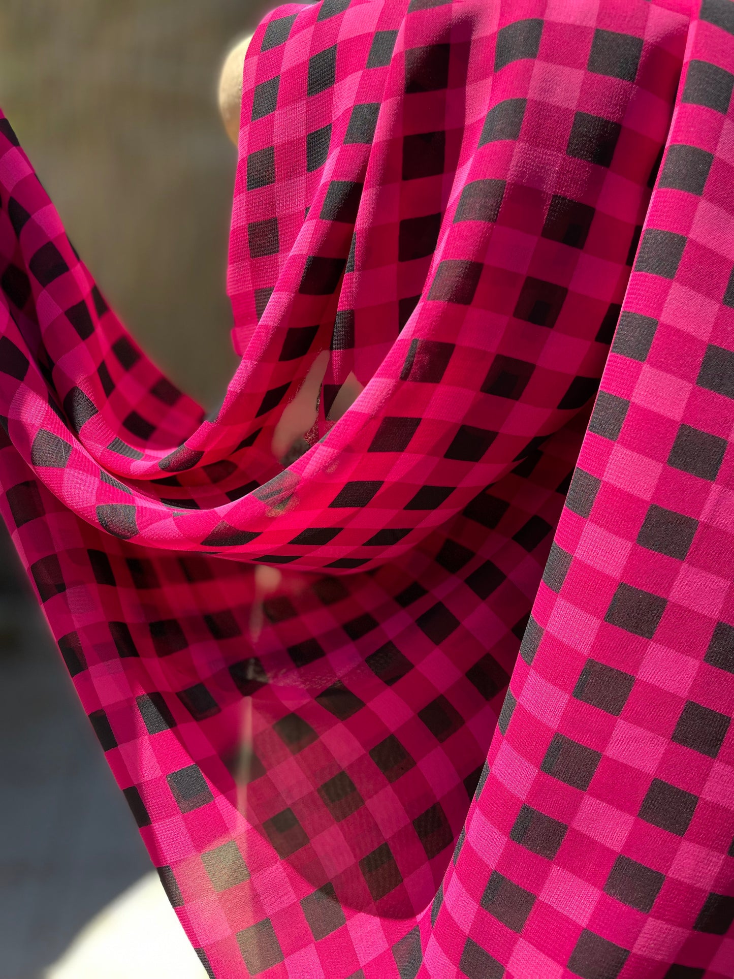 Limited Edition Chiffon Hijab: Lollipop Gingham