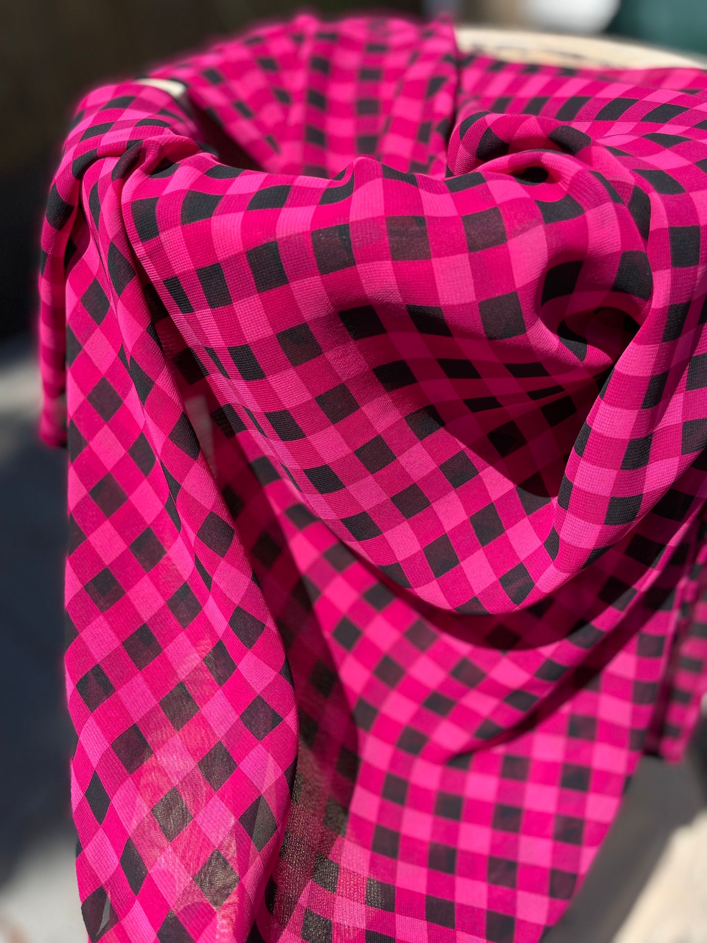 Limited Edition Chiffon Hijab: Lollipop Gingham