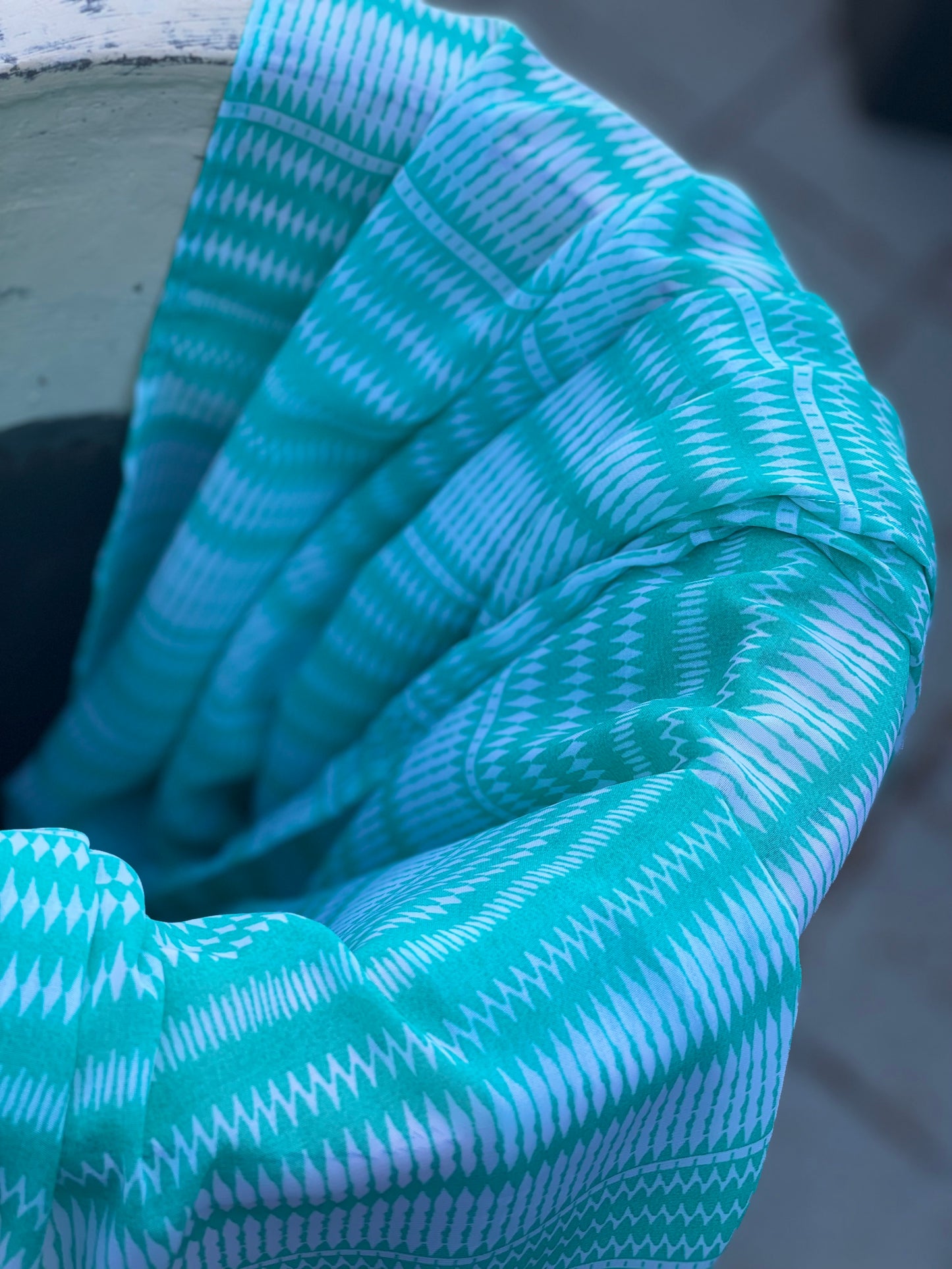 Limited Edition Chiffon Hijab: Sea Green Waves