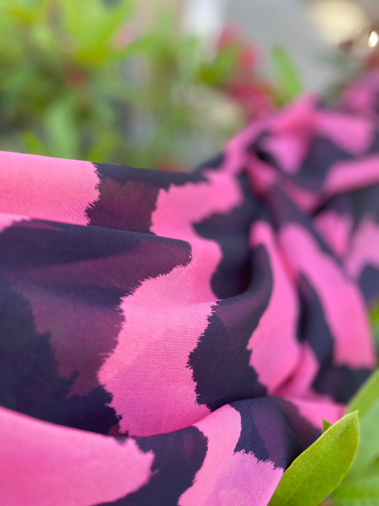 Limited Edition Chiffon Hijab: Pink Sherbet Zigzag