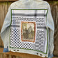 Palestinian Kuffiyah Distressed Jean Jacket