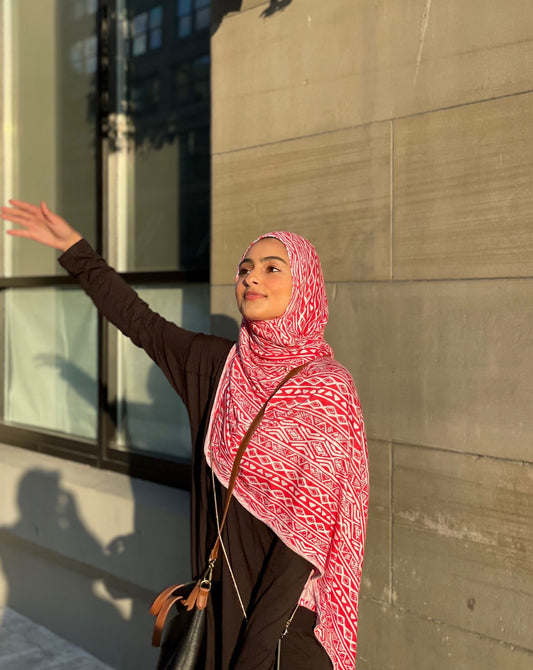 Printed Jersey Hijab: Beachy Babe