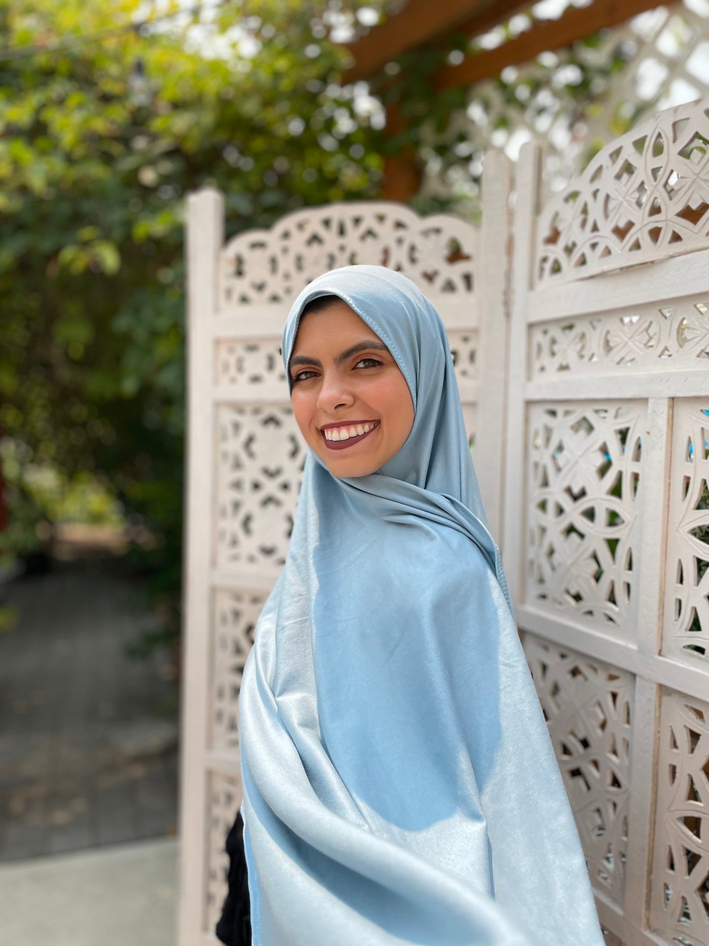 Solid Jersey Hijab: Dusty Blue