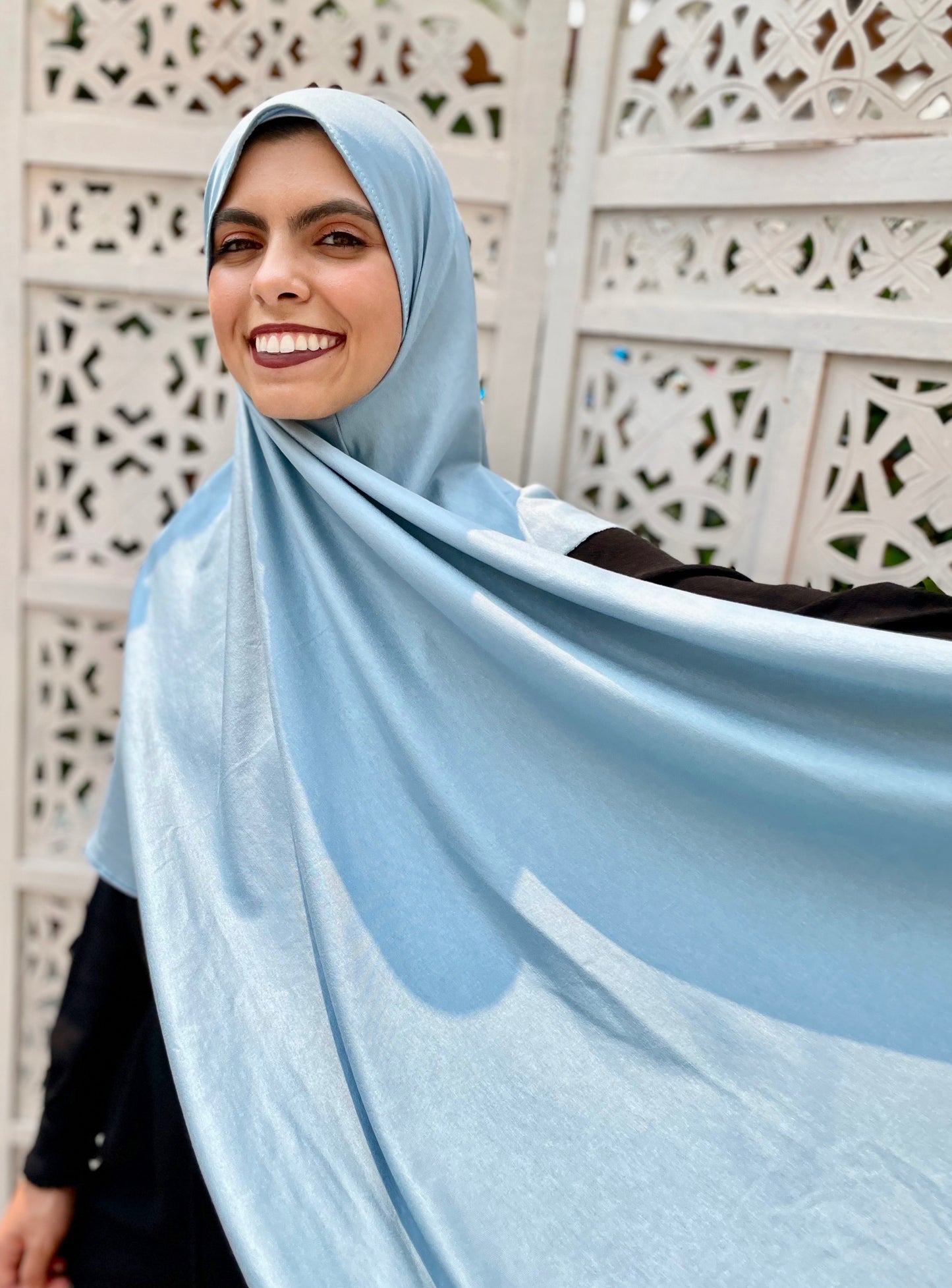 Solid Jersey Hijab: Dusty Blue