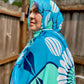 Limited Edition Crinkle Chiffon Hijab: Blue Flower Power