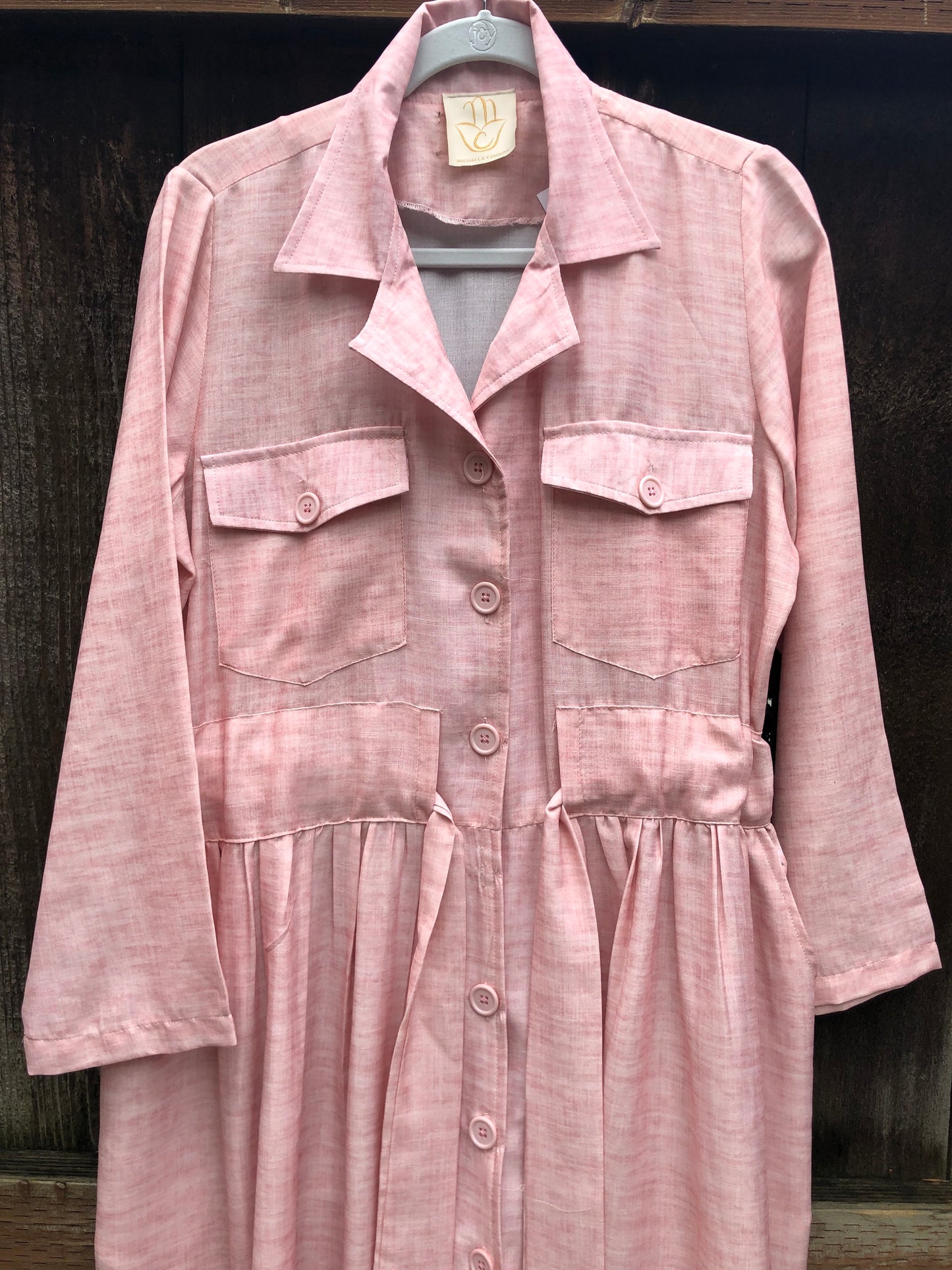 Spring Trench Dress - Pink