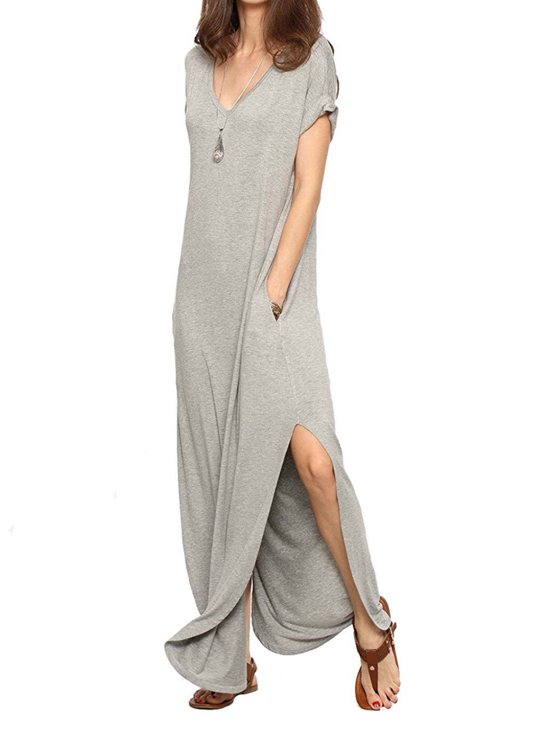 Summer Jersey Dress - Light Grey