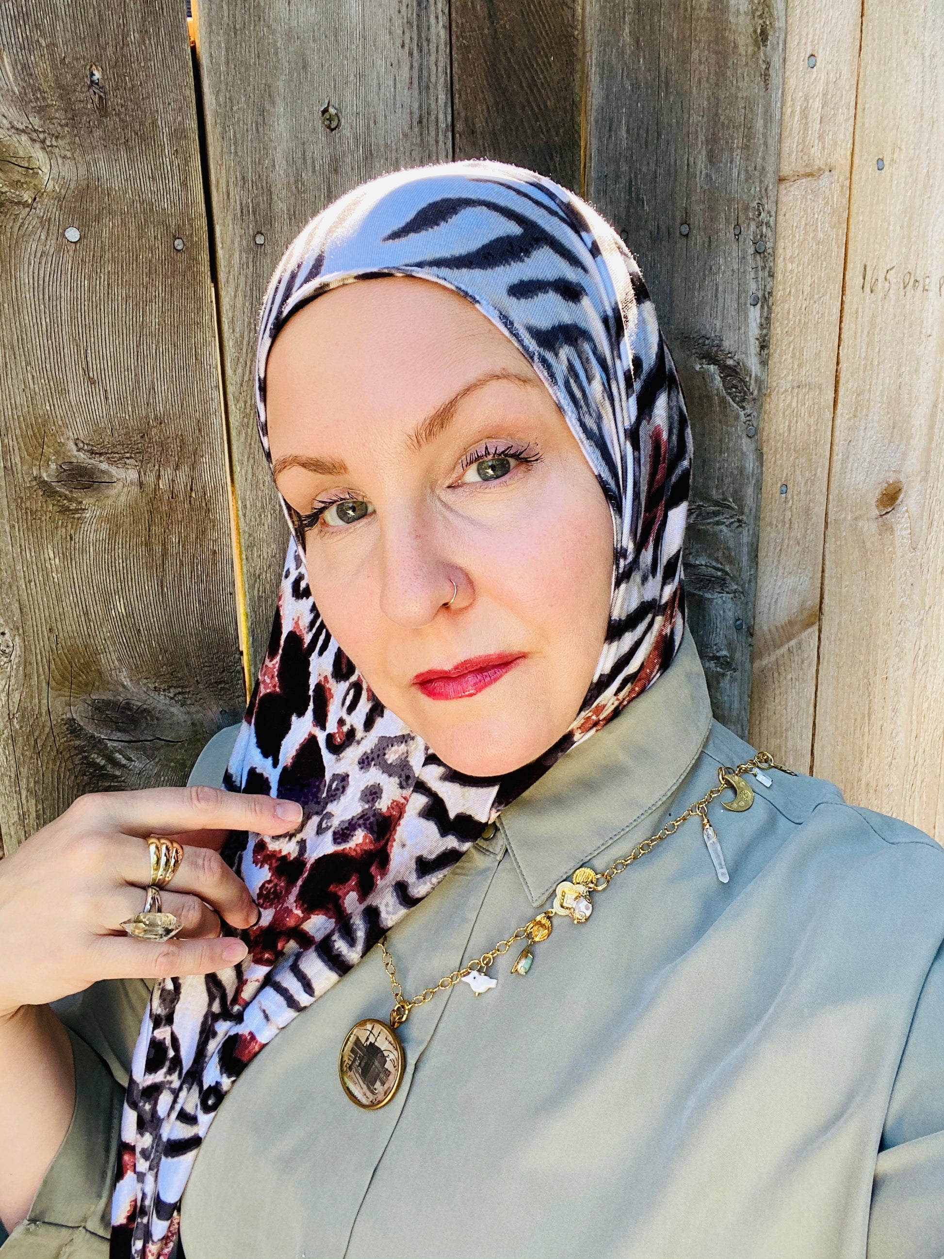 SLIP On HIJAB, Animal Print Fabric, Limited Edition, TIGRE Salvaje Nyc  Designer Edition Printed 28 X 62” Women Hijab Available In Slip On