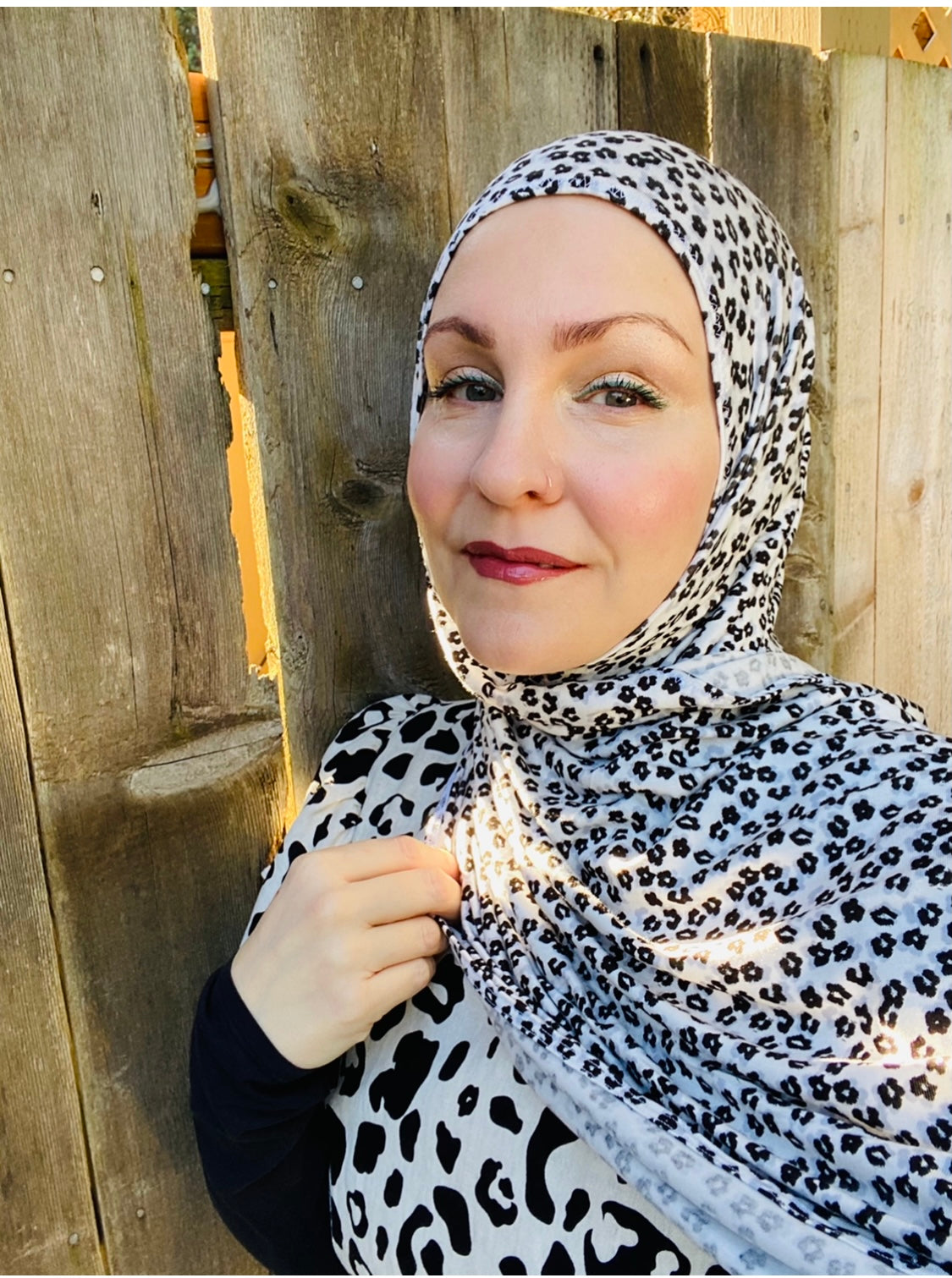 Printed Jersey Hijab: Mini Leopard Spots
