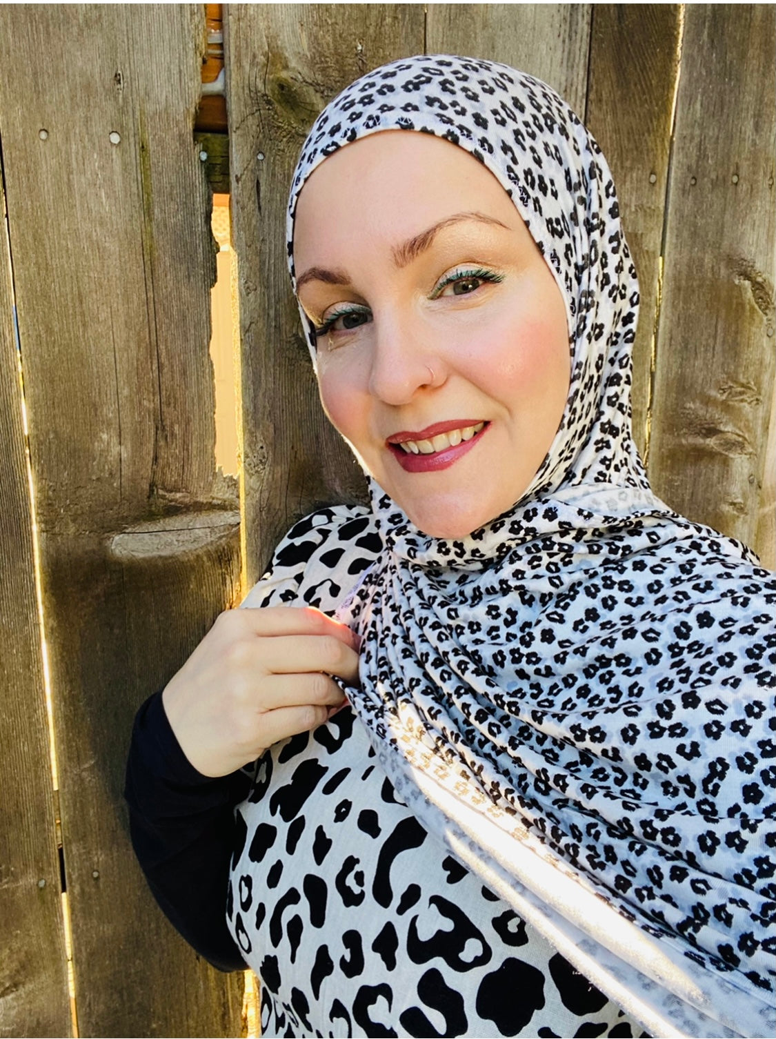 Printed Jersey Hijab: Mini Leopard Spots