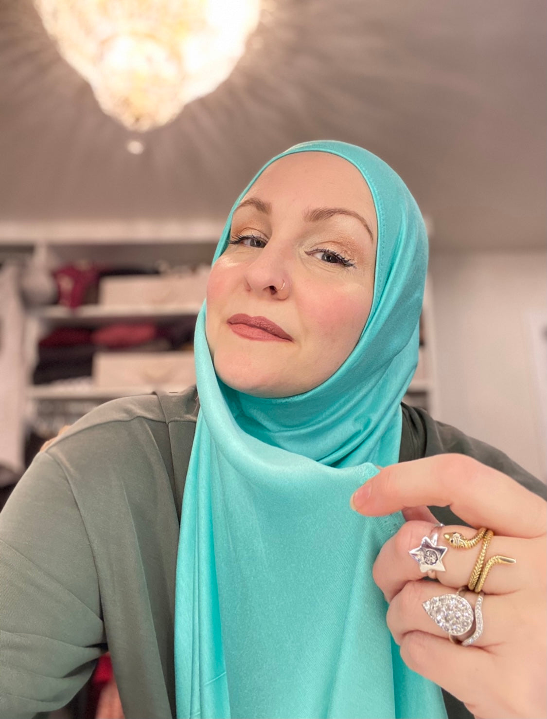 Jersey Hijab: 80's Aqua