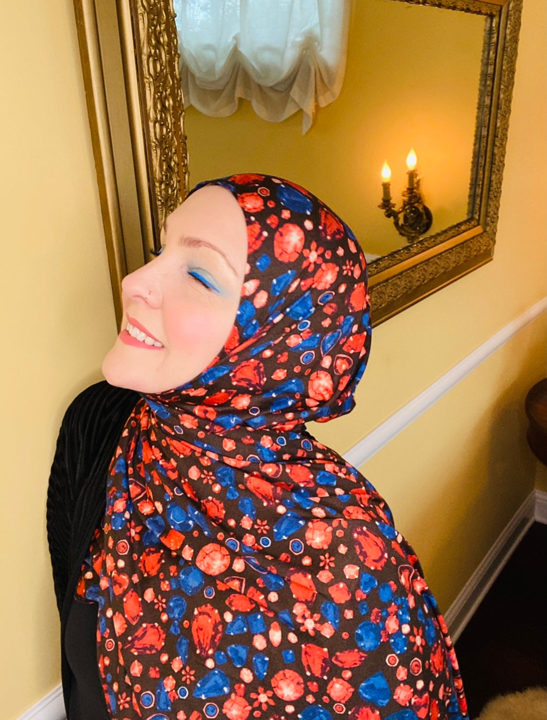 Printed Jersey Hijab: Italian Crown Jewels