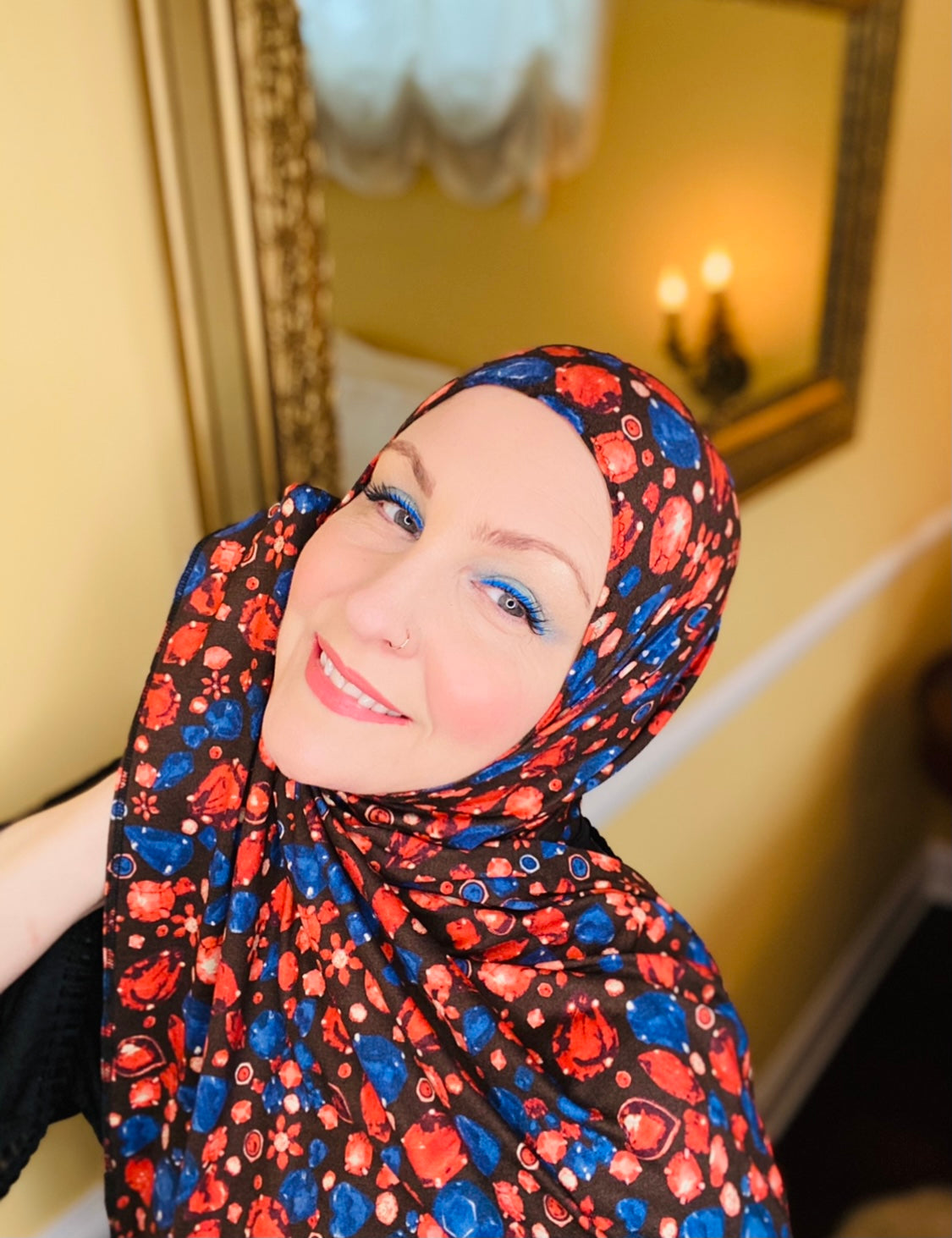 Printed Jersey Hijab: Italian Crown Jewels