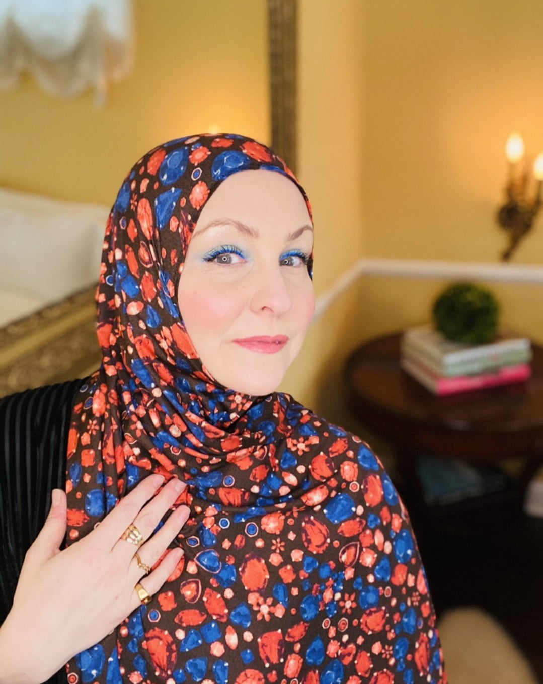 Printed Jersey Hijab: Italian Crown Jewels