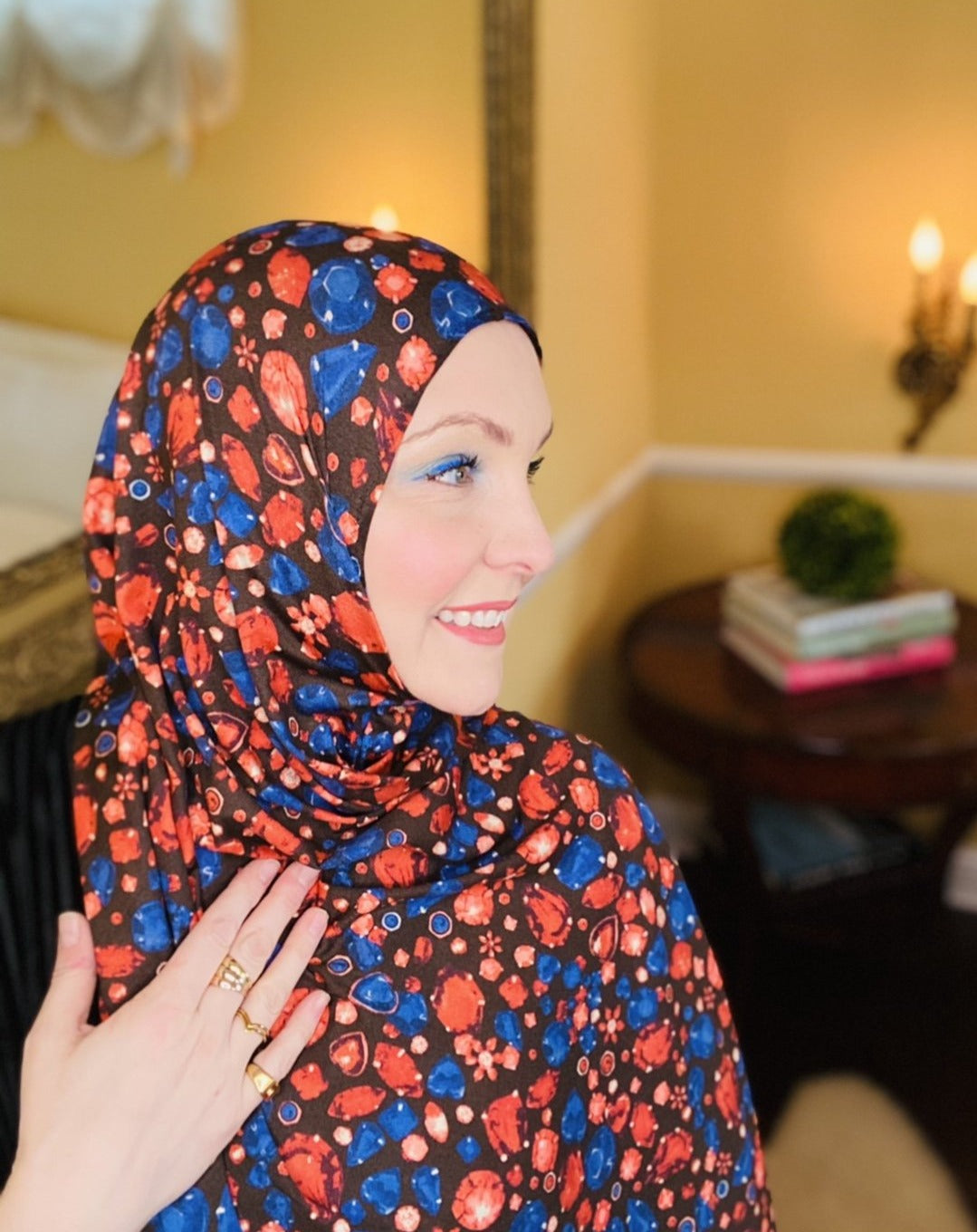 Printed Jersey Hijab: Italian Crown Jewels
