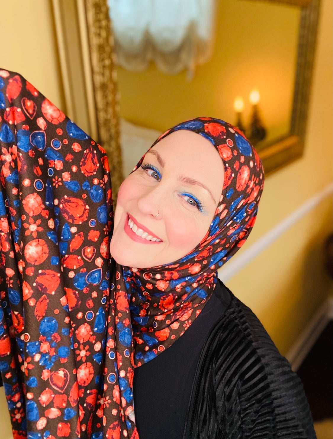 Printed Jersey Hijab: Italian Crown Jewels