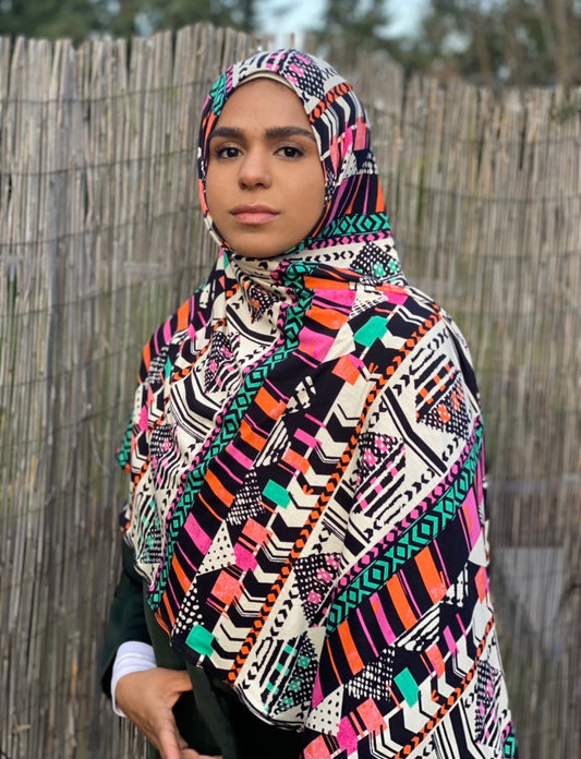 Printed Jersey Hijab: "So Rad"