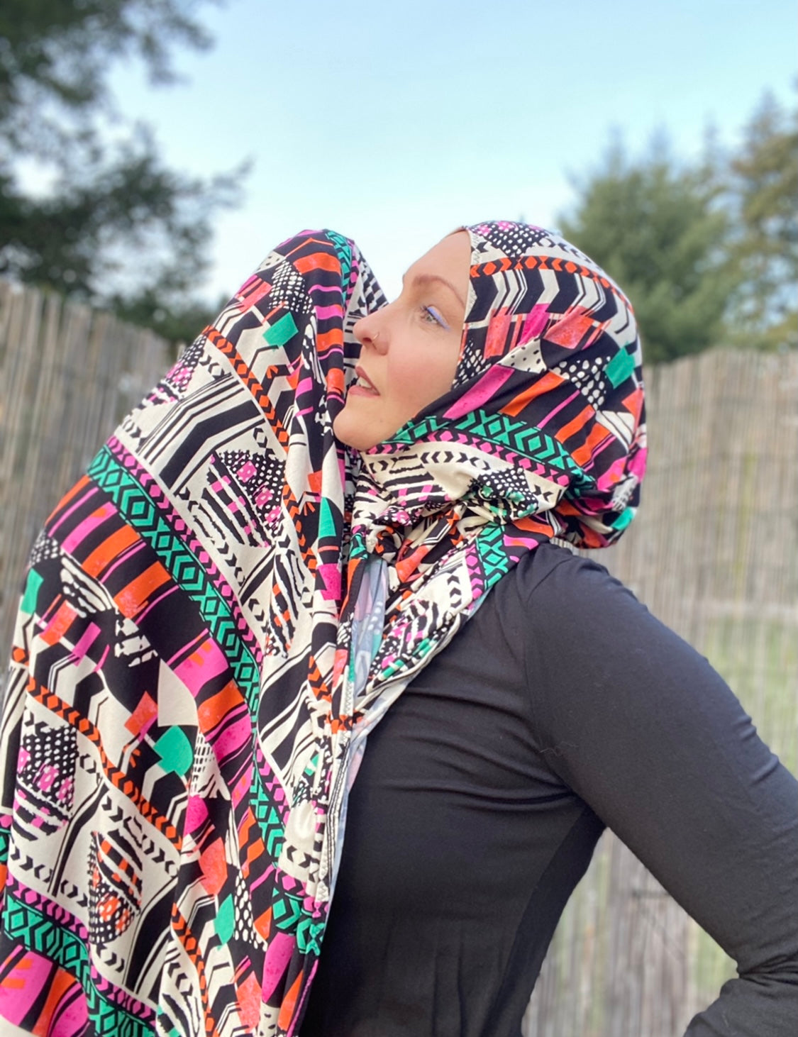 Printed Jersey Hijab: "So Rad"