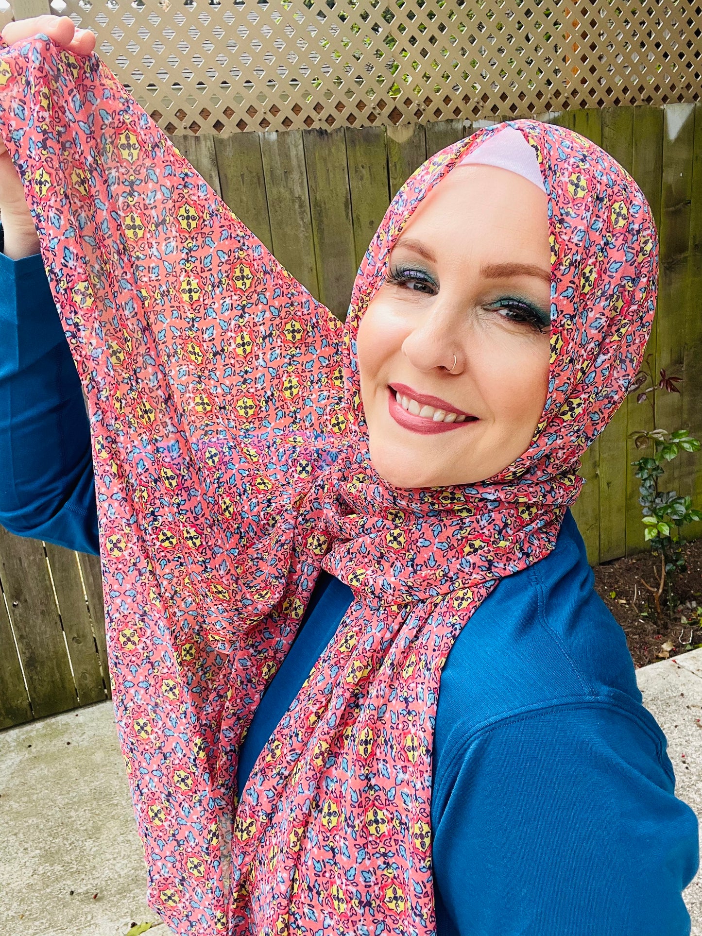 Limited Edition Crepe Chiffon Hijab: Turkish Garden