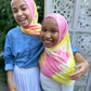 Tie Dye Jersey Hijab: Bubblegum Lemonade