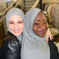 Woven Jersey Hijab: Grey Matter