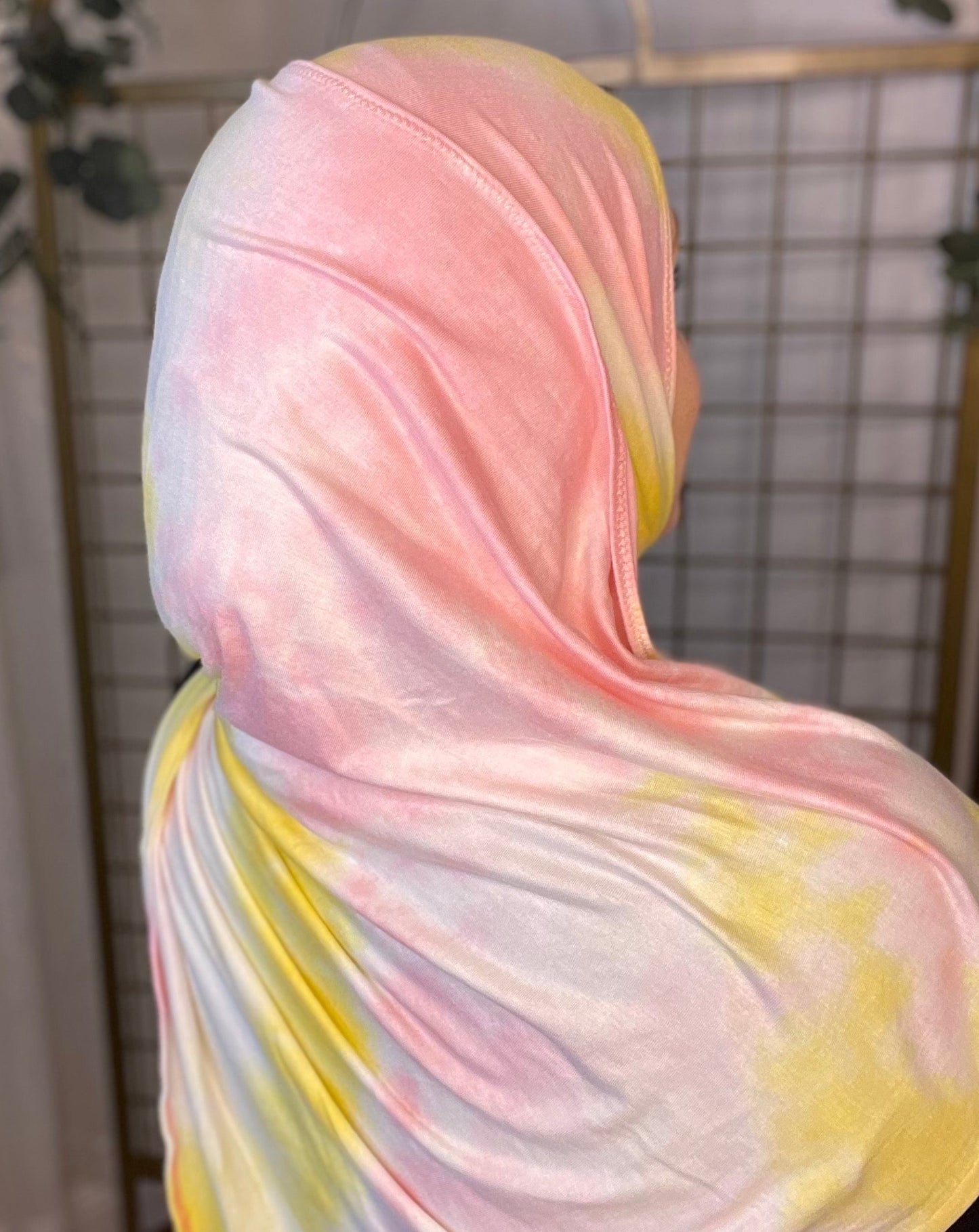 Tie Dye Jersey Hijab: Pink Lemonade