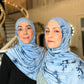 Tie Dye Jersey Hijab: Deep Ocean