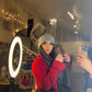The Zahra Beanie: Heather Grey Stripes