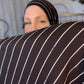 Printed Jersey Hijab: "DKNY" Print Logo