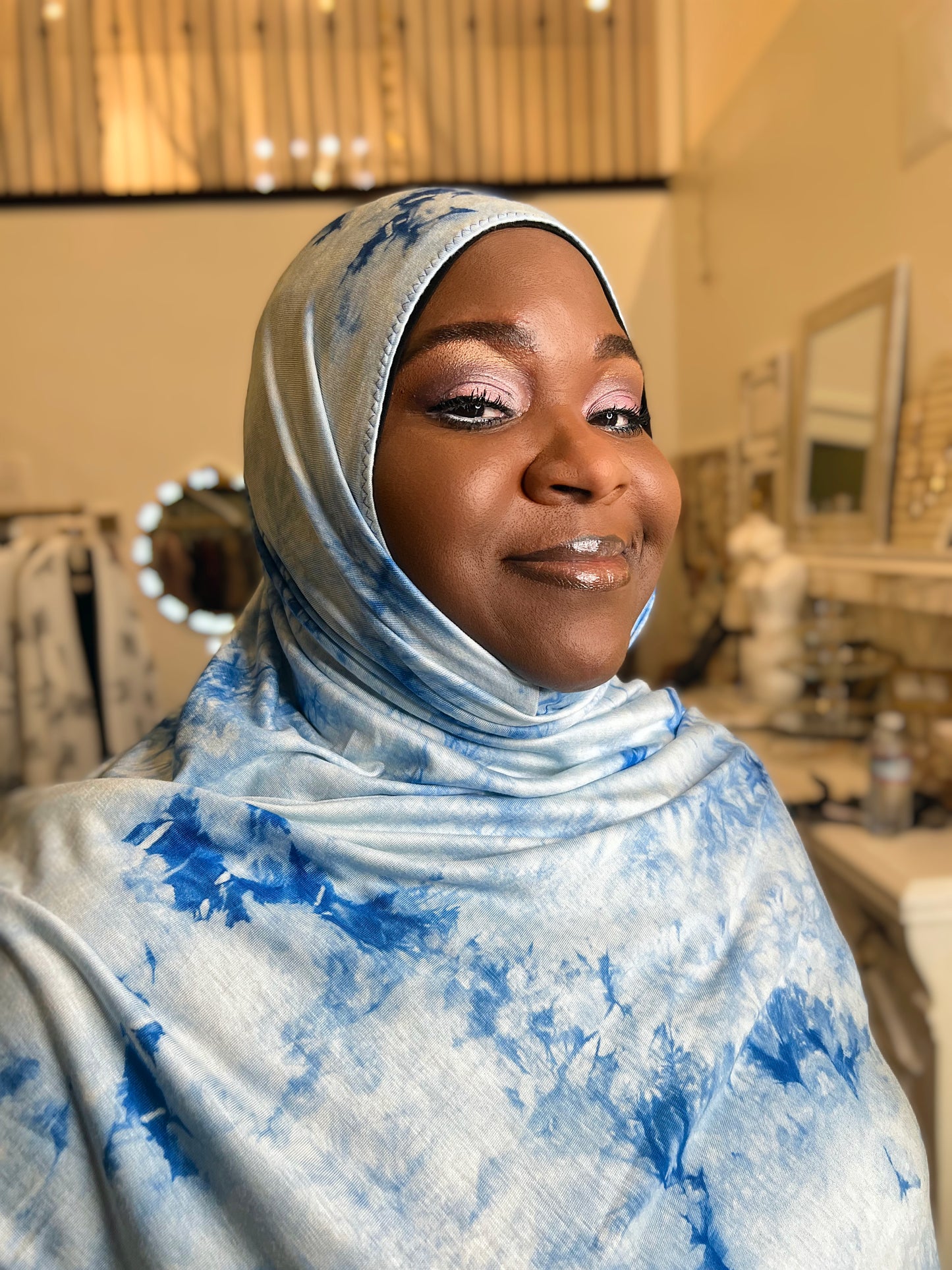 Tie Dye Jersey Hijab: Head in The Clouds