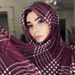 Georgette Chiffon Hijab: Sangria Plaid