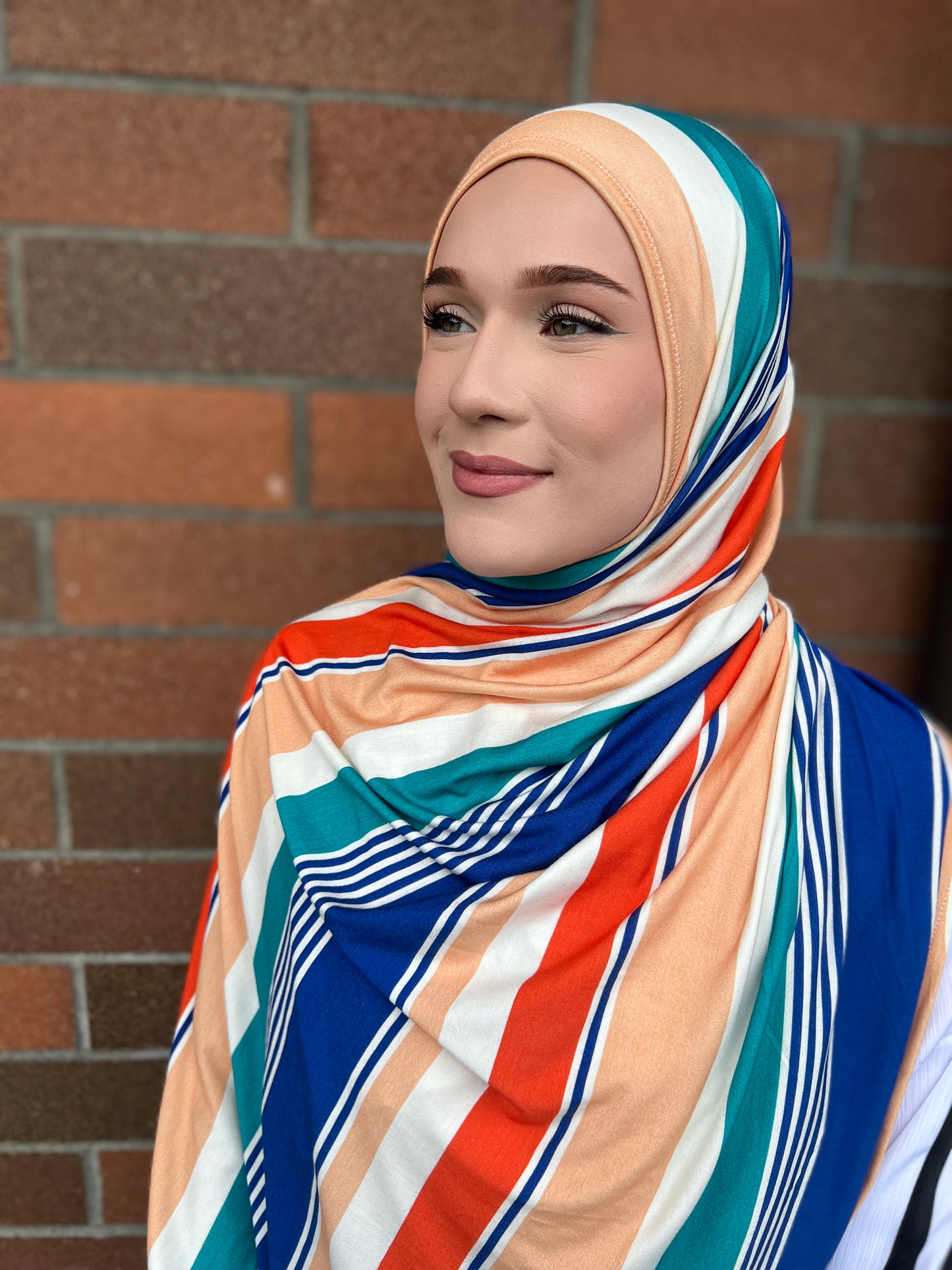 Printed Jersey Hijab: Sporty Beach Ready