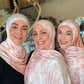 Tie Dye Jersey Hijab: Pale Pink