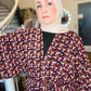 Signature MC Kimono: Geometric Bordeaux