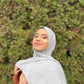Tissue Jersey Hijab: Heather Grey
