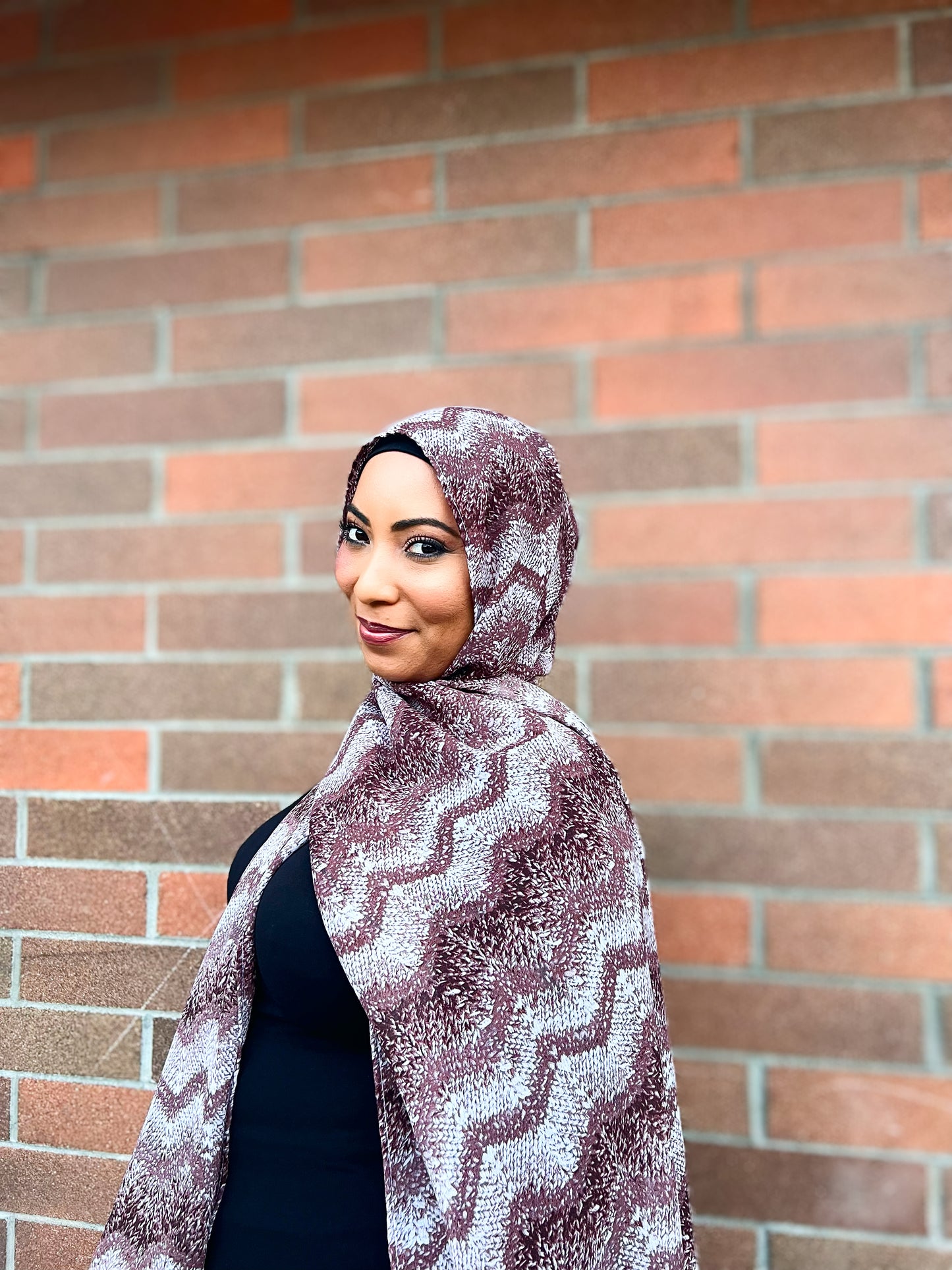 Chiffon Hijab: Cool Weather ZigZag