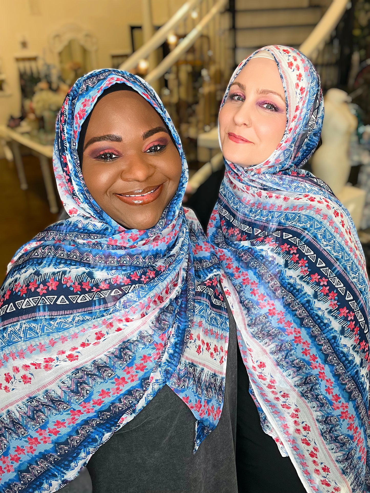 Limited Edition Woven Chiffon Hijab: Seaside Dawn