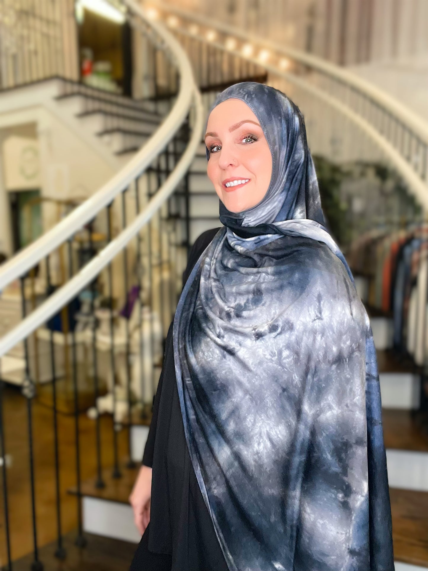 Tie Dye Jersey Hijab: Galactic Nebula