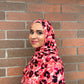 Printed Jersey Hijab: Ruby Red Rachel