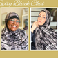 Tie Dye Jersey Hijab: Spicy Black Chai