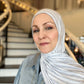 Woven Jersey Hijab: Snow White