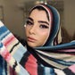 Printed Jersey Hijab: Commanding Stripes
